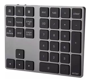 Teclado Numerico Sin Hilos Mini Numero Aluminio Teclado Ligero Inalambrico Wireless Color del teclado Negro
