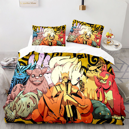 Juego Ropa De Cama Suave Y Cómodo Naruto Tamaño Individual A