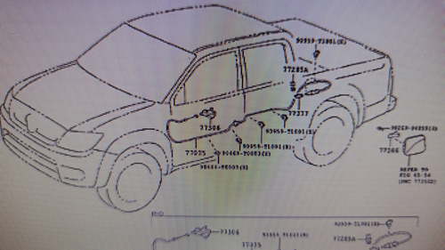 Guaya Apertura Tapa Gasolina Toyota Hilux / Fortunner