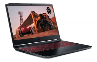 Notebook gamer Acer Nitro AN515-57 negra y roja 15.6", Intel Core i5 11400H 8GB de RAM 256GB SSD, NVIDIA GeForce GTX 1650 1920x1080px Windows 11