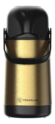 Garrafa Termica Lumina Dourada Em Inox 500ml Termolar Cor  Dourado