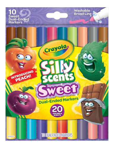 Crayola Markers Dual-ended Silly Scents 20 Colores Olores Sw