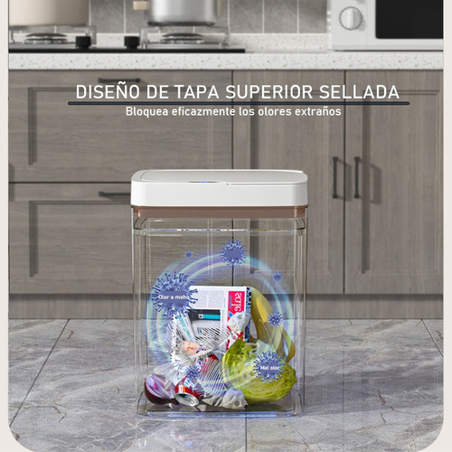 Bote De Basura Con Sensor Led Inteligente Silencioso 18l