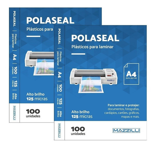 200 Und Plastico Polaseal A4 0,05x210x297 02 Pct C/100 Cada