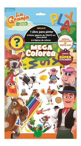 Set Para Pintar Mega Colorea La Granja De Zenon