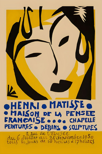 Poster Henri Matisse Autoadhesivo 100x70cm#1170