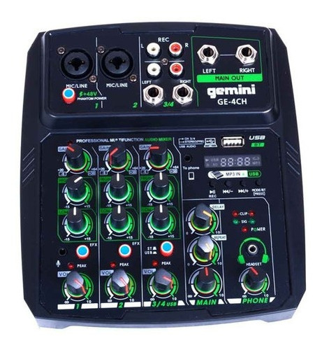 Mini Mixer 4 Channel - Bluetooth, Gemini