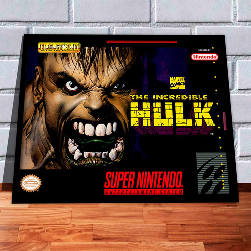 Quadro Decorativo Capa A3 45x33 Incrivel Huck Super Nintendo