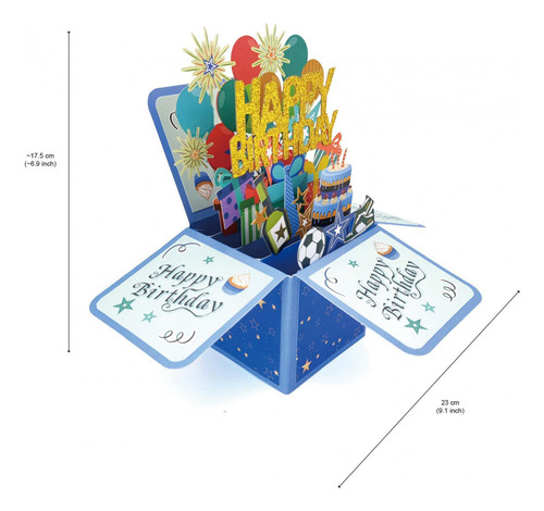 A Tarjeta De Feliz Cumpleaños Con Tarjeta De Notas Regalos