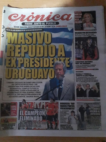 Diario Crónica 13 10 2011 Mirtha Legrand Gieco Independiente