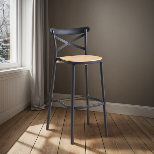 Taburete Crossback Danubio Piso De Bar O Terraza Exterior - 