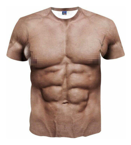Three Dimensional Realistic Muscle Elastic Tight T Shirt