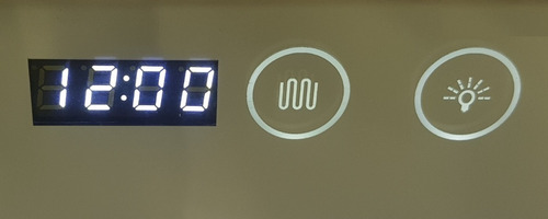 Espejo Baño Luz Led Display Digital 80 X 70 Hora Temperatura