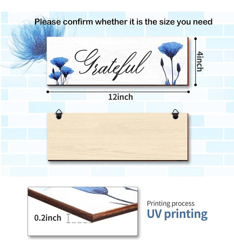 Decoración De Pared Azul Para Sala De Estar 4 Piezas - Signo