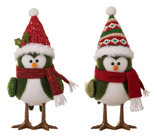 Yc Adornos Navideños Navideños Con Luces, Adornos De Pájaros