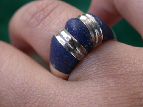 Anillo Plata 925 Bombe Aparente Luli Lapis Lazuli