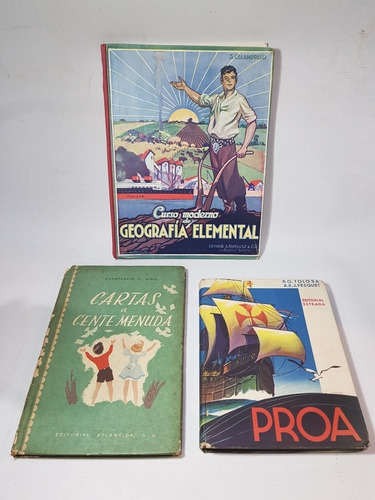 Libros Escolares Antiguos Impecables Lote X 3 Ro 1714