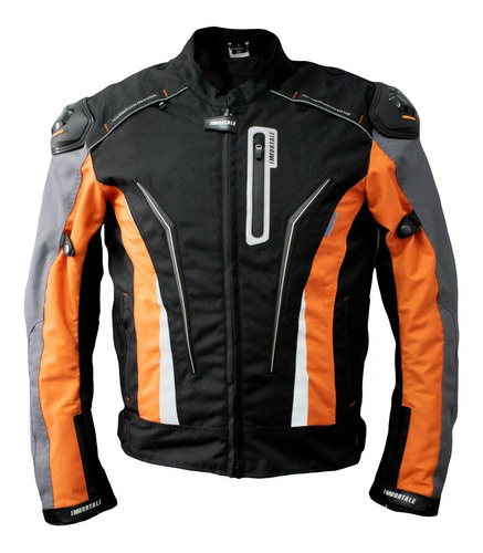 Chamarra Moto Immortale Confort Z Naranja Con Protecciones