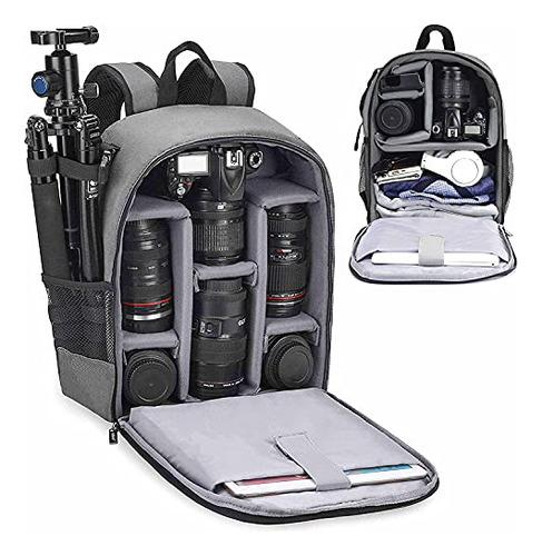 Cwatcun Camera Backpack Bag Professional For Slr Dslr Mirror