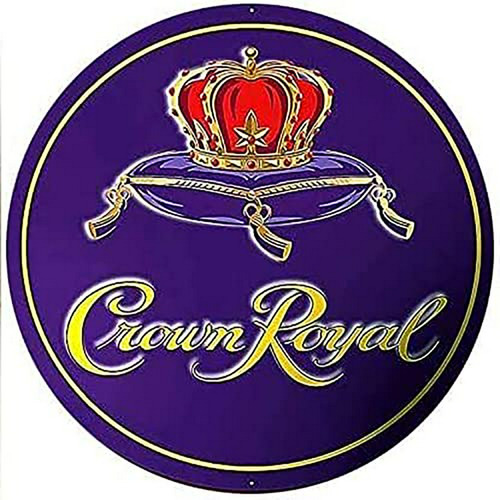 Placa Decorativa De Metal Corona Real Púrpura