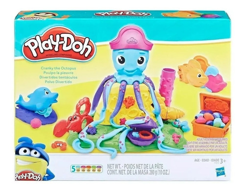 Masa Play-doh Pulpo Divertido Tentaculos Cranky E0800 Hasbro