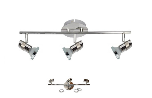 Lámpara de pared o Techo Candil Party 3 Luces color platil 220V - GU10 Apto Led