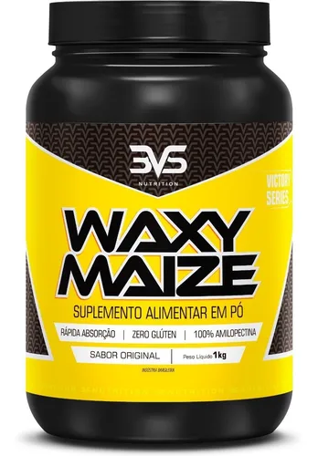 Waxy Maize Natural 1kg - 100% Puro Fonte de Carboidratos de baixo índice Glicêmico - Fornece níveis de energia constantes