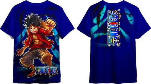 Franela De One Piece Para Niños, Tallas 10 Y 14.