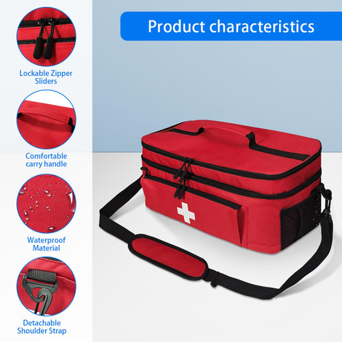 Bolsa De Primeros Auxilios Organizador De Botellas Kits De