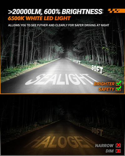 Bombilla Led H11 20000 Lúmenes, Luces Led Un 600% De B...