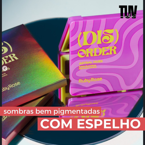 Paleta De Sombra Disorder Com Espelho 9 Cores Ruby Rose