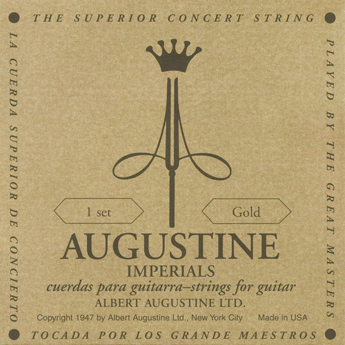 Augustine Cuerdas De Guitarra Clásica (hlsetimpgold)