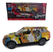 Comprar Auto De Coleccion Metal 1:36 Pullback Die Cast Color Auto Graffiti Amarillo