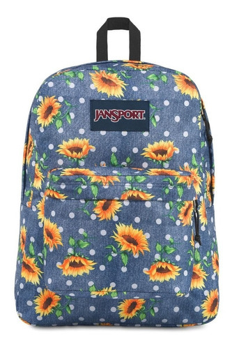 Mochila Jansport Mujer Azul Superbreak Sunflower Js00t50169w Color Azul Marino