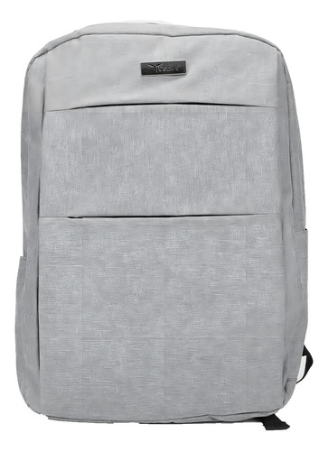 Techni Mochila Espalda 17 Pulgadas Porta Laptop 76801 Color Gris Diseño De La Tela Gris