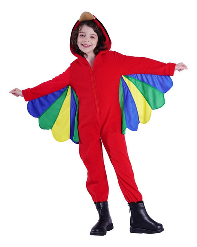 Disfraz De Pájaro Multicolor Para Niños