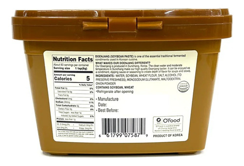 O'food Korean Doenjang Pasta De Soya Original