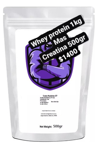 Creatinas Atp Monohidratada 500gr + 1kg Whey Protein 