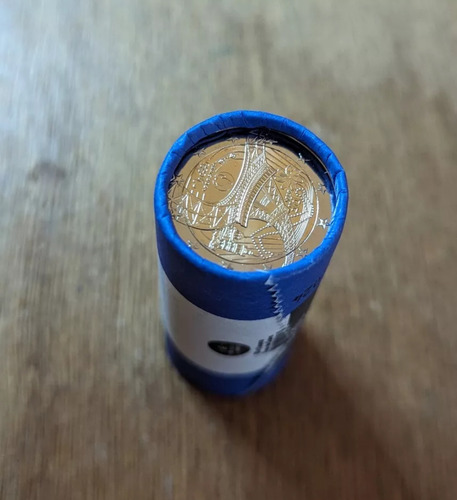 Moeda 2 Euro 2024 - Olimpíadas Paris - Torre Eiffel França (Usado)
