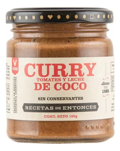 Curry Recetas De Entonces, Tomates Y Leche De Coco X 160 Gr