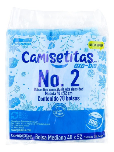 Polpusa Bolsa Tipo Camiseta Oxobiodegradable #2