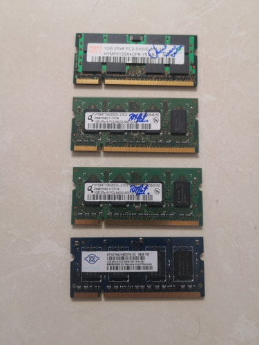 Memoria Sodimm 1gb Ddr2 Pc 5300 6400 - Kit 4mem