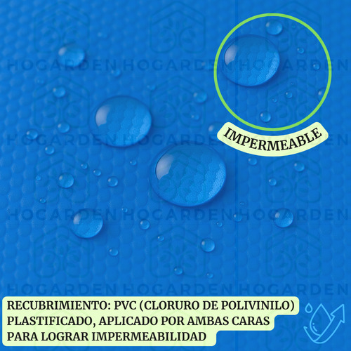 Lona Azul 3x3 M Con Argollas Metálicas Hogarden