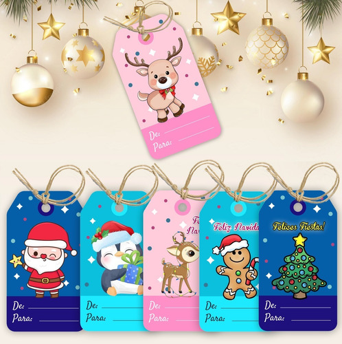 Kit Tarjetas Para Regalos Tags Para Imprimir Navidad Fiestas