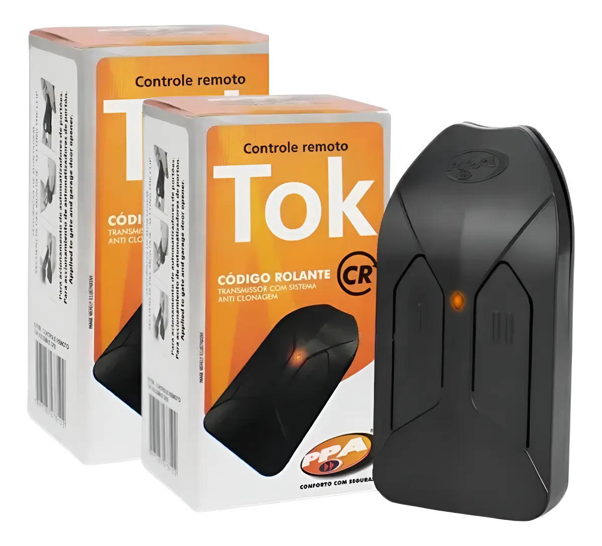 Kit 2 Controle Remoto Portão Eletrônico PPA Modelo Tok 433mhz