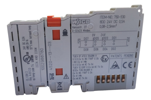 Modulo Salida Digital Wago 750-530 8 Canales / 24vcd - 0.5a (Usado)