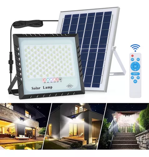 GENERICO Foco Led Solar 1000w Poste Exterior Focos Solares Potentes Base