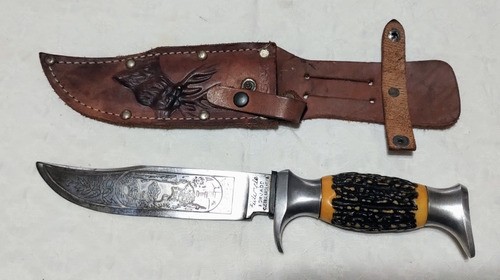 Cuchillo Filitemple Bowie Acero Sueco Hoja Estampada 