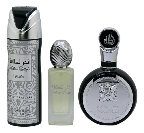 Lattafa Fakhar Set De 3 Pz Con Body Mist Para Hombre