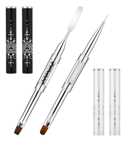 2 Cepillos De Uñas De Gel Duro, Cepillo De Punta Francesa, C